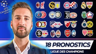 Pronostic Foot LIGUE DES CHAMPIONS  Mes 18 PRONOSTICS  Ligue des Champions [upl. by Weisberg882]