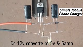 How to make Simple Dc Mobile Charger  12v to 5v 7805 mobile charger [upl. by Ahsieuqal]