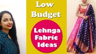 Low Budget Fabric Options for a Lehnga with Lehnga border ideas [upl. by Alaric864]