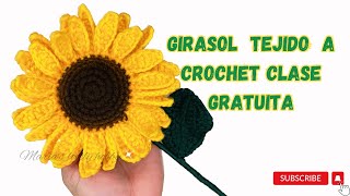 Girasol tejido a crochet paso a paso no necesita alambre  tutoríal completó  DIY [upl. by Lindeberg]