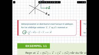 R2 5B Multiplikasjon av vektorer 5 Egenskapene til vektorproduktet eksempel 11 [upl. by Pitchford]