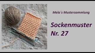 Sockenmuster Nr 27  Muster in Runden stricken [upl. by Akiv]