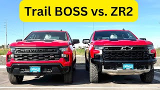 2025 Chevy Silverado ZR2 vs Trail Boss  Review [upl. by Laforge]