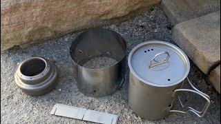 Silverant titanium alcohol stove cup and windscreen [upl. by Viens]