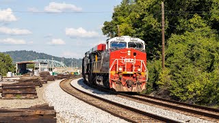 Coal Empties Heading to Danville and Chasing 911 on the Kanawha SD 8182022 [upl. by Eilagam954]