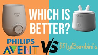 Ultimate Bottle Warmer Comparison Philips Avent vs MyBambinis [upl. by Yesteb]