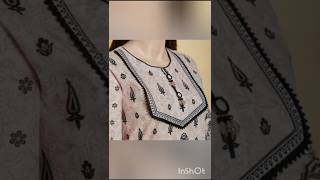 Printed dress neck design with laces  printed suit design viral fashion ytshort trending [upl. by Pren510]