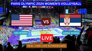 USA Vs Serbia LIVE Score UPDATE Today Womens Volleyball 2024 Paris Olympic Round 2 Match Jul 31 2024 [upl. by Eded540]