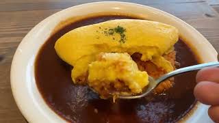 福岡 北九州グルメ きしかわ デミグラスソースオムライス Fukuoka Kitakyushu food tour Omelette rice curry Taiwanese food [upl. by Derwon]