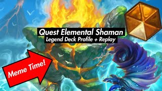 The quest elemental shaman deck of ALL TIME Wild Shaman Deck Profile [upl. by Auqinahc108]