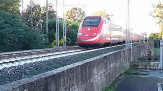 Transito del frecciarossa Milano Centrale Bari a Tavazzano [upl. by Nelyahs]