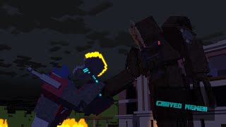 Transformers Rise of the beasts Museum Battle Minecraft Animation transformers rotb [upl. by Trofmoc]