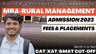 School of Rural Management XIMB RM Admission 2023  CATXAT Percentile  Fees  Placements 2022 [upl. by Arev13]