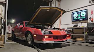 NA 410ci SBC 3rd Gen Camaro on the dyno AllAmericanStreetCars [upl. by Aba]