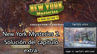 New York Mysteries High Voltage New York Mysteries 2 Solución del capítulo extra [upl. by Eon9]