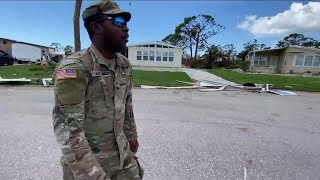 Florida National Guard going doortodoor in Southwest Florida [upl. by Eixam]