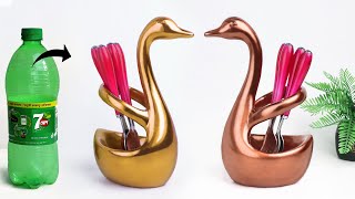 Swan shape spoon holder Showpiece making at home  Gift item showpiece making [upl. by Llesig256]