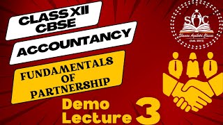 CBSE CLASS 12 COMMERCE  ACCOUNTANCY PARTNERSHIP ACCOUNTS DEMO LECTURE 3 [upl. by Gaul]