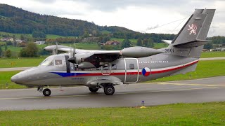 Czech Air Force Let L410 Turbolet StartUp amp TakeOff at Bern [upl. by Asilet410]