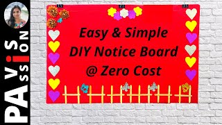 DIY Notice Board for Home  Pin Up board using Cardboard  Best Out of Waste  Kids room decoration [upl. by Atinram743]