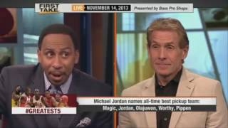 First Take Michael Jordan PICKS his TOP 5 NBA Players of all time [upl. by Kantos612]