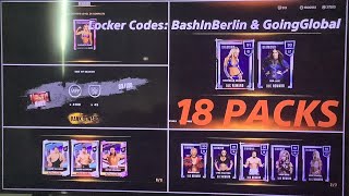 WWE2K24  2 Locker Codes 18 Pack Opening amp Global Superstars Pack DLC  MyFaction [upl. by Gosser]