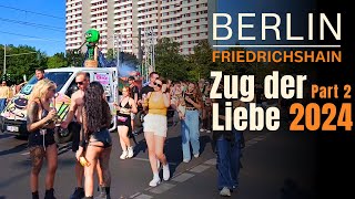 Zug der Liebe 2024 Part2 Berlins Crazy Techno StreetParade  Berlin Walking 4K [upl. by Lazes]