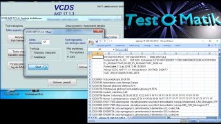 Zapis mapy adaptacji i kodów sterowników programem VCDS Skoda Seat Volkswagen Audi [upl. by Tolecnal]