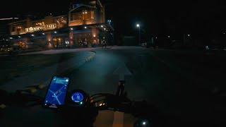 crossing cafe night run  Yamaha XSR155  Full Akrapovic Exhaust [upl. by Danby]