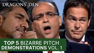 Top 5 Pitches With Bizarre Demonstrations  Vol 1  Dragons Den [upl. by Aken]