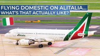 TRIPREPORT  Alitalia ECONOMY  Venice  Rome Fiumicino  Airbus A319 [upl. by Anaj]