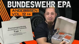 Bundeswehr Kampfration MRE  EPA 🍗 ANGEBISSEN VOL12 German Deutsch [upl. by Nueoht]