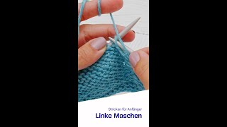 Stricken für Anfänger  Linke Maschen  Knitting for Beginners  Purl Stitches Tutorial [upl. by Petrick]