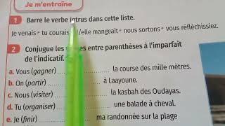 Mes apprentissages en fr6AP page 3233 conjugaison limparfait de lindicatif des verbes usuels [upl. by Nonnarb]