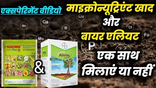 Bayer Aliette  micronutriant Fartilizer  Experiment Video  mixing video [upl. by Berry]