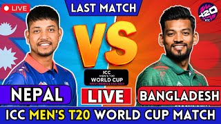 NEPAL VS BANGLADESH ICC T20 WORLD CUP LIVE  T20 WORLD CUP MATCH 2024 ANALYSIS [upl. by Ardna]