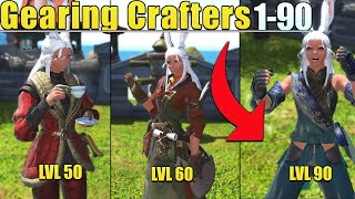 How to gear FFXIV craftersgatherers in FFXIV 190 [upl. by Irahs794]