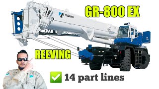 Tadano GR800 EX Reeving Pattern 468 amp 14 partline  TADANO Wire rope Reeving tadano crane [upl. by Enrobyalc390]