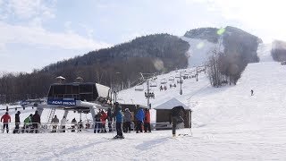 Mont Giroux  Mont Orford  Doppelmayr Quad Chairlift [upl. by Eniluqcaj]