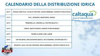 Caltanissetta Caltaqua comunica il nuovo calendario della distribuzione idrica [upl. by Pauletta]