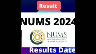 NUMS 2024 Result date numsmdcat numsmdcat numsresult result mdcat mdcat2024 trending [upl. by Novello]