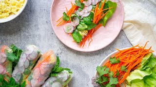 rainbow summer rolls 🥕 🌈 🥬 [upl. by Glynda528]