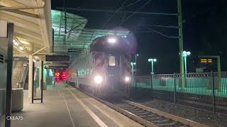 Caltrain Departing Millbrae Station Bay Area California [upl. by Arikat]