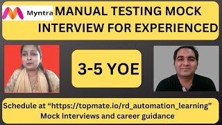 Manual Testing Interview Questions and Answers Manual Testing Mock Interview for Experienced [upl. by Hawken]