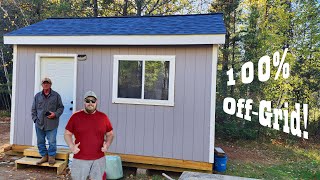 How I Built a CHEAP Cabin Completely OffGrid  Full Build [upl. by Eicart]