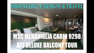 MSC Meraviglia quotThe Cabin With the BOOMquot  Cabin 9298 Aft Deluxe Balcony Tour [upl. by Dafna]