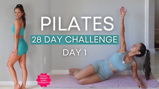 Beginner Pilates for Weight Loss amp Strength 28 Day Challenge Day 1 [upl. by Frere]