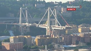 LIVE Demolizione Ponte Morandi il giorno dellesplosione diretta video [upl. by Marina]