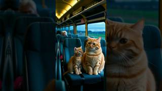 Heartbreaking Cat Bus Crash Story  Orange Chubby Cat and Kitten Rescue  Short Animation shorts [upl. by Ewer101]