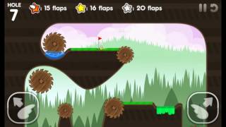 Flappy Golf 2  Buzz Land Hole 7  14 Flaps [upl. by Ojyma]